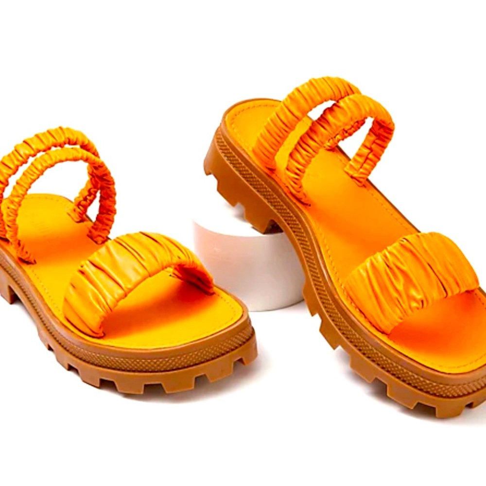 Schutz Leather Sporty Slide Sandals- Lirah